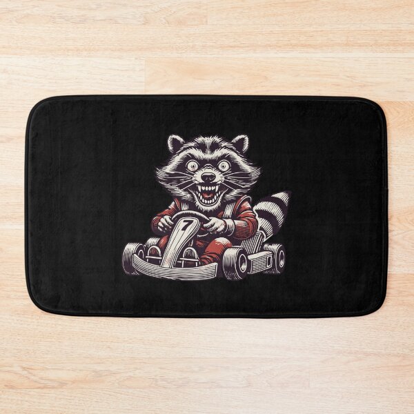 Item preview, Retro Raccoon Go-Kart Racer Fun designed and sold by LuminOrb.