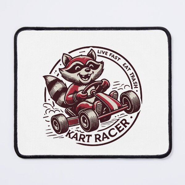 Item preview, Kart Racer Raccoon: Live Fast & Eat Garbage designed and sold by LuminOrb.