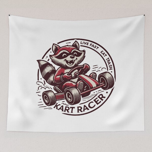 Item preview, Kart Racer Raccoon: Live Fast & Eat Garbage designed and sold by LuminOrb.