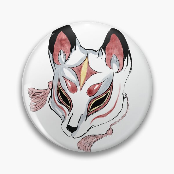 Item preview, Kitsune Mask Japanese Sticker  designed and sold by BlackVultures.