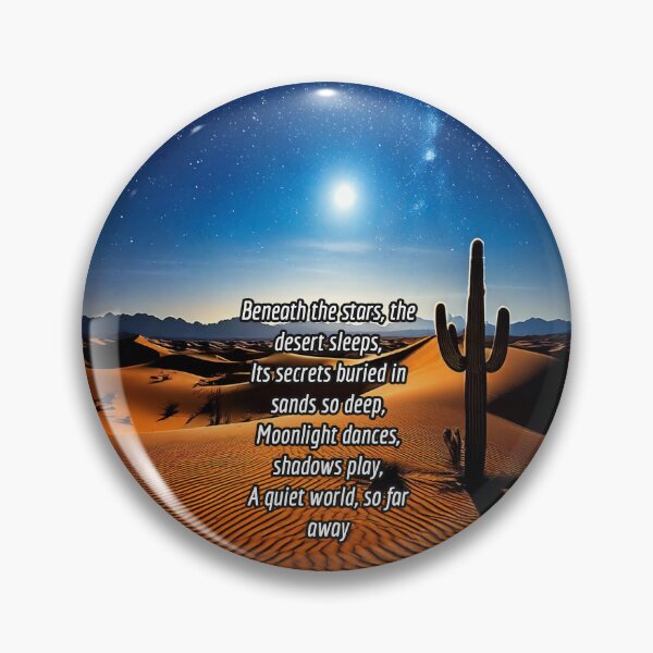 Item preview, Celestial Night in the Desert - Poetry Nature Art Work designed and sold by Unwind-Art-Work.