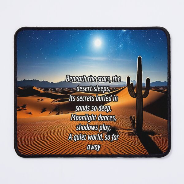 Item preview, Celestial Night in the Desert - Poetry Nature Art Work designed and sold by Unwind-Art-Work.