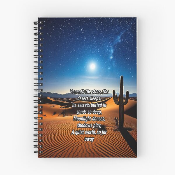 Item preview, Celestial Night in the Desert - Poetry Nature Art Work designed and sold by Unwind-Art-Work.