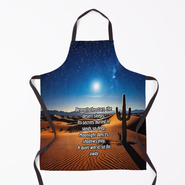 Item preview, Celestial Night in the Desert - Poetry Nature Art Work designed and sold by Unwind-Art-Work.