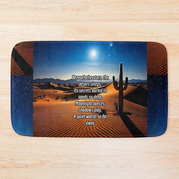 Item preview, Celestial Night in the Desert - Poetry Nature Art Work designed and sold by Unwind-Art-Work.