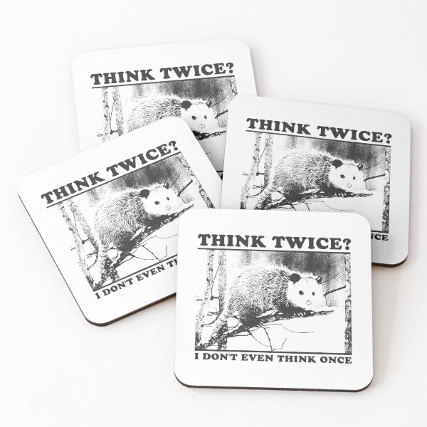 Item preview, Think Twice I Don't Even Think Once Opossum Vintage Style Shirt, 90s Possum meme shirt, weird shirt, silly meme designed and sold by Rosqzz.