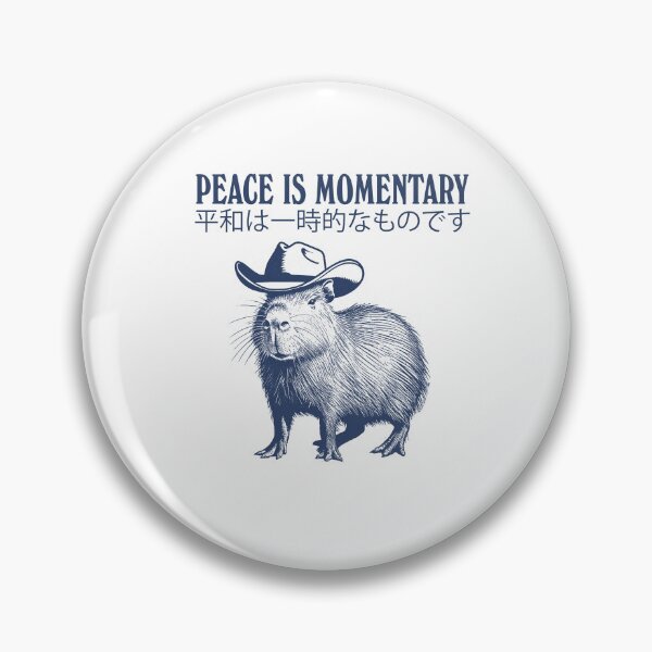 Item preview, Capybara Peace is Momentary Shirt, Japanese Vintage Shirt, Cowboy Capybara Meme shirt, Weird shirt, silly meme designed and sold by Rosqzz.