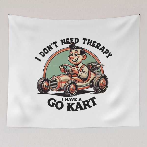 Item preview, No Therapy I Have A Go-kart Cartoon designed and sold by LuminOrb.