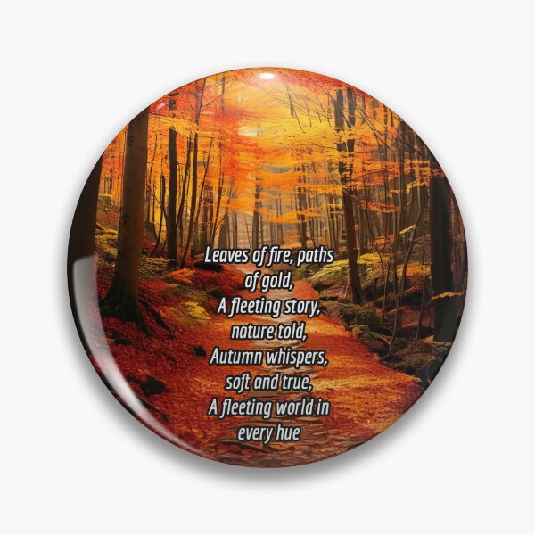Item preview, Autumn Woodland Path - Poetry Nature Art Work designed and sold by Unwind-Art-Work.