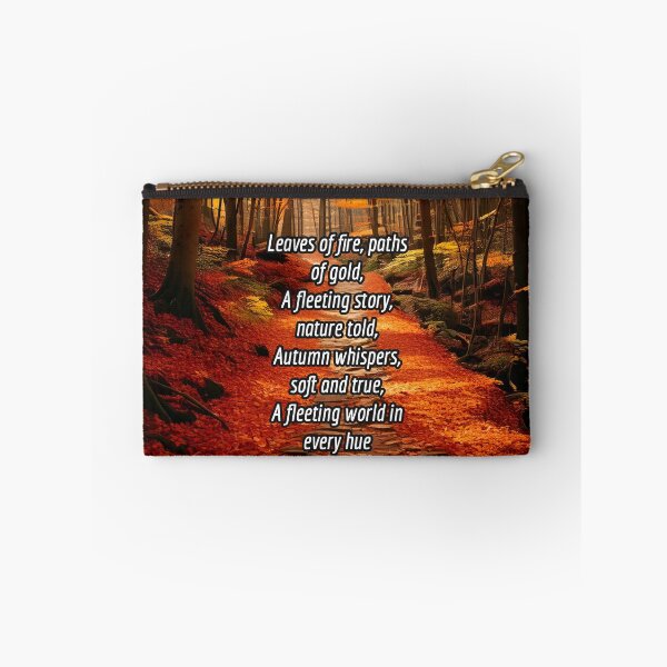 Item preview, Autumn Woodland Path - Poetry Nature Art Work designed and sold by Unwind-Art-Work.