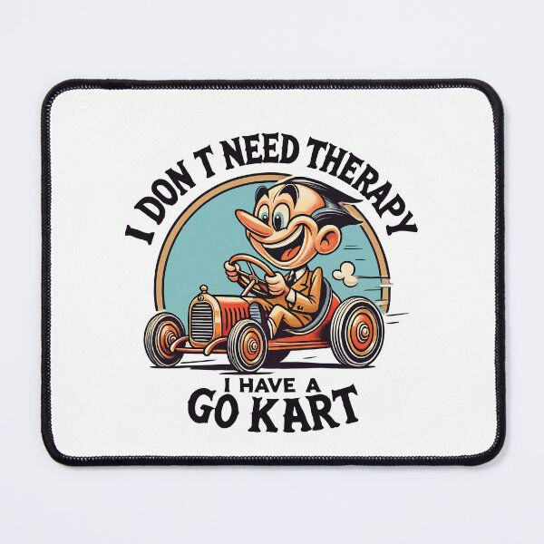 Item preview, No Therapy I Have A Go-kart Vintage Cartoon designed and sold by LuminOrb.