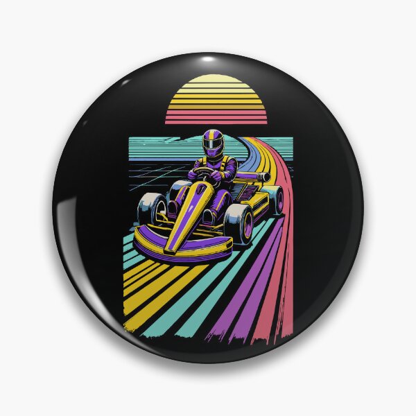 Item preview, Retro Go-kart Driver At Sunset designed and sold by LuminOrb.