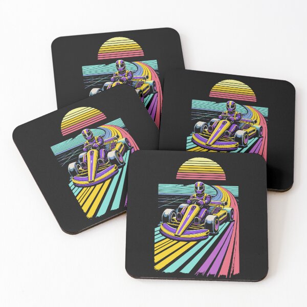 Item preview, Retro Go-kart Driver At Sunset designed and sold by LuminOrb.