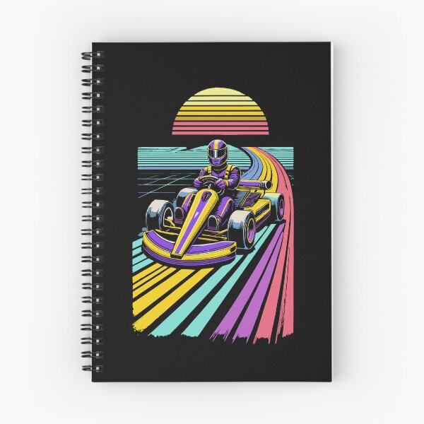 Item preview, Retro Go-kart Driver At Sunset designed and sold by LuminOrb.