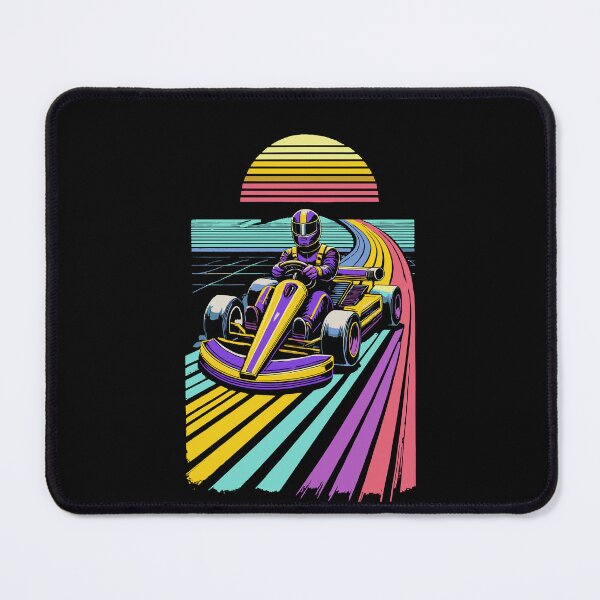 Item preview, Retro Go-kart Driver At Sunset designed and sold by LuminOrb.