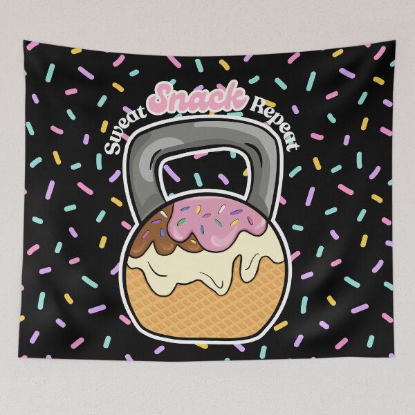 Item preview, Sweat Snack Repeat - Kettlebell (black) designed and sold by BirdseyDesigns.