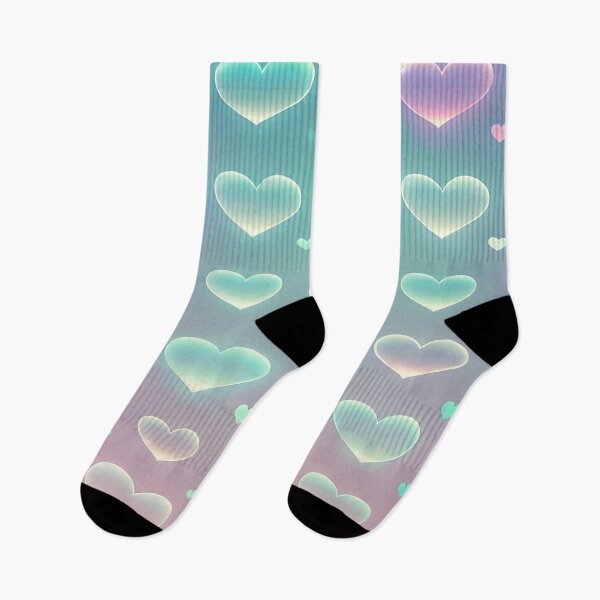 Item preview, Glowing Lavender, Blue, and Mint Hearts Gradient Pattern designed and sold by 0Mystica0.
