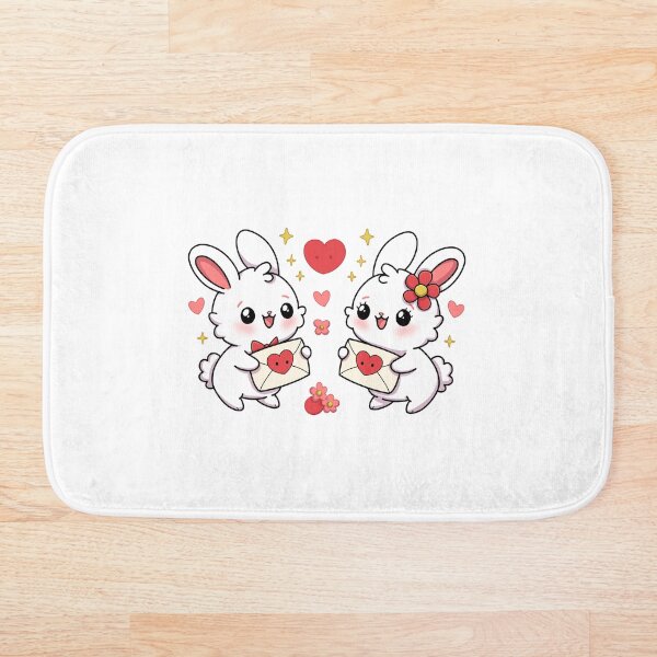 Item preview, Cute rabbits love letters designed and sold by Kiskadee-Draw.
