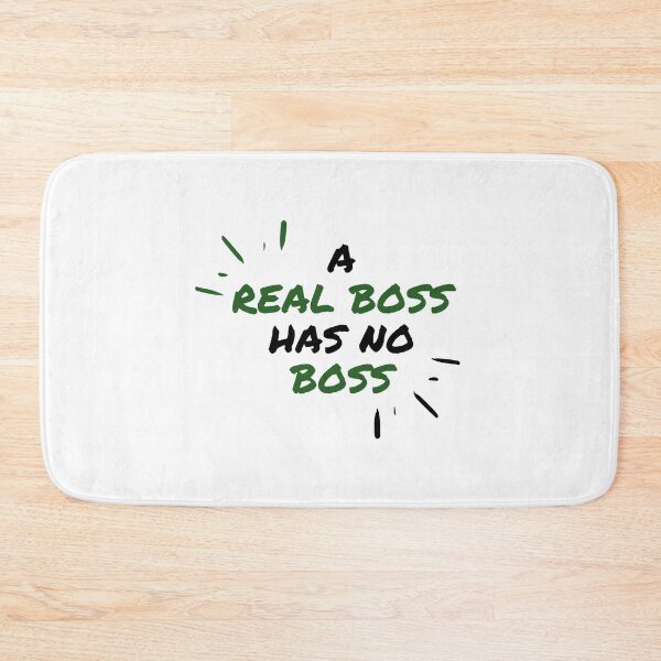 Item preview, A REAL BOSS HAS NO BOSS - Green & Black - Motivational/ Inspirational quotes designed and sold by TishCO.