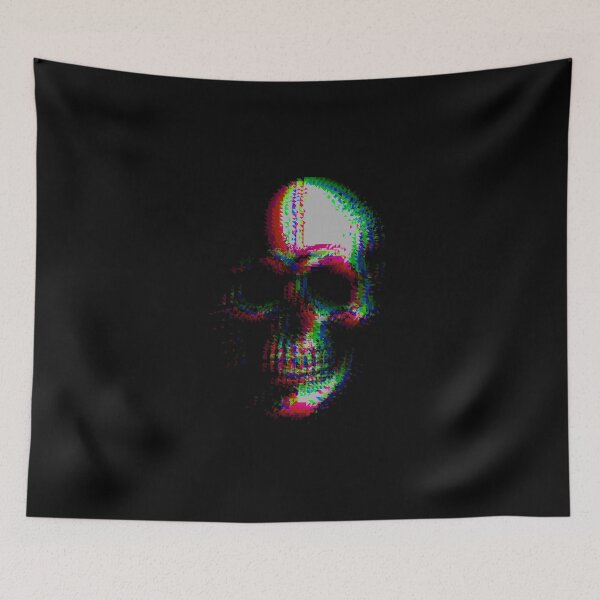 Item preview, glitch skull psychedelia designed and sold by weirdove.