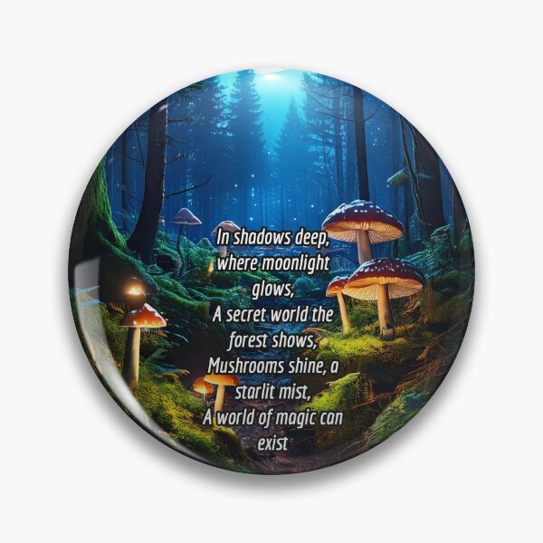 Item preview, Enchanted Night Forest - Poetry Nature Art Work designed and sold by Unwind-Art-Work.