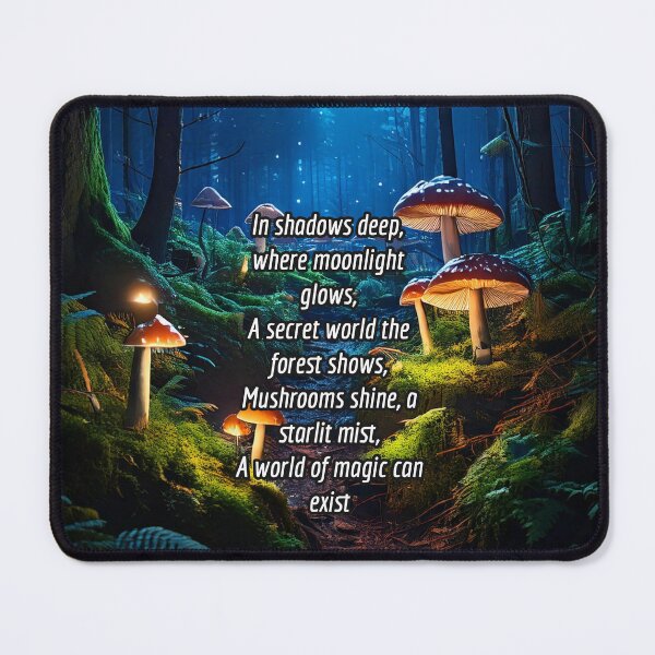 Item preview, Enchanted Night Forest - Poetry Nature Art Work designed and sold by Unwind-Art-Work.