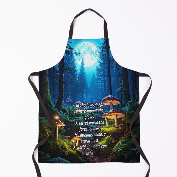 Item preview, Enchanted Night Forest - Poetry Nature Art Work designed and sold by Unwind-Art-Work.