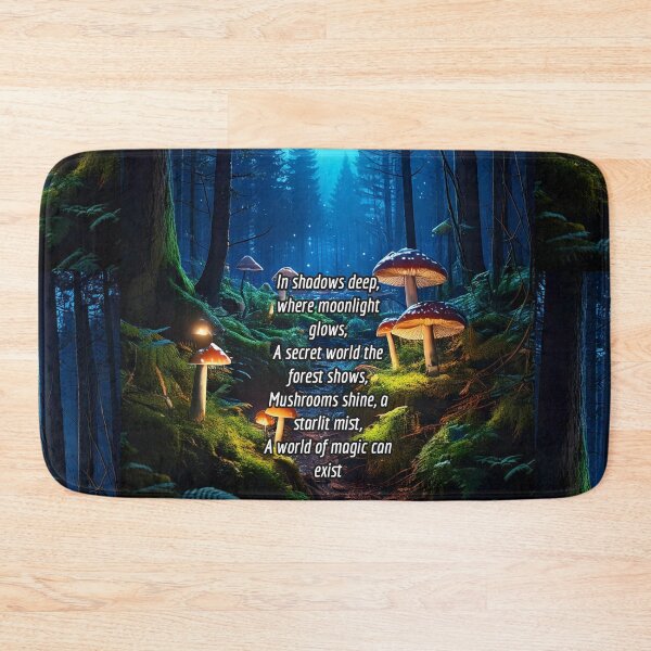 Item preview, Enchanted Night Forest - Poetry Nature Art Work designed and sold by Unwind-Art-Work.