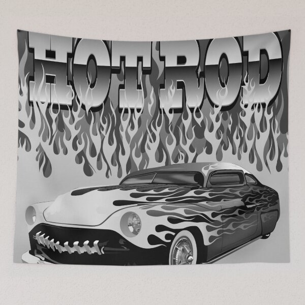 Item preview, hot rod flame burn fire vintage american car logo designed and sold by Achille3777.