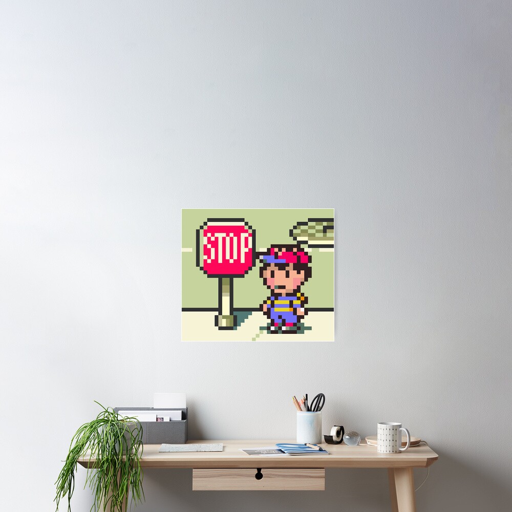 "Stop Sign from Earthbound" Poster for Sale by idkduwang Redbubble