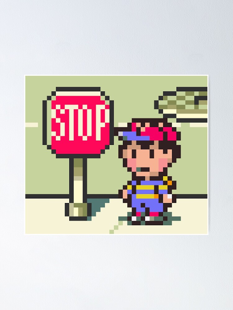 Stop Sign From Earthbound Poster