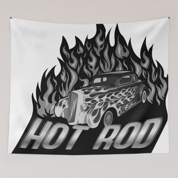 Item preview, hot rod flame fire car muscle car vintage designed and sold by Achille3777.