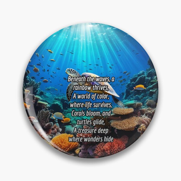 Item preview, Vibrant Coral Reef - Poetry Nature Art Work designed and sold by Unwind-Art-Work.