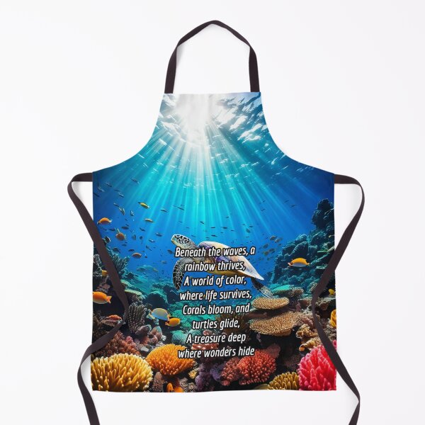 Item preview, Vibrant Coral Reef - Poetry Nature Art Work designed and sold by Unwind-Art-Work.