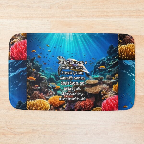 Item preview, Vibrant Coral Reef - Poetry Nature Art Work designed and sold by Unwind-Art-Work.