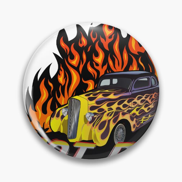 Item preview, hot rod flame fire car muscle car vintage tuning designed and sold by Achille3777.