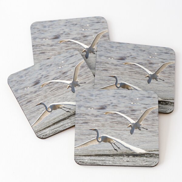 Item preview, Egrets in flight designed and sold by BirdsAlive.