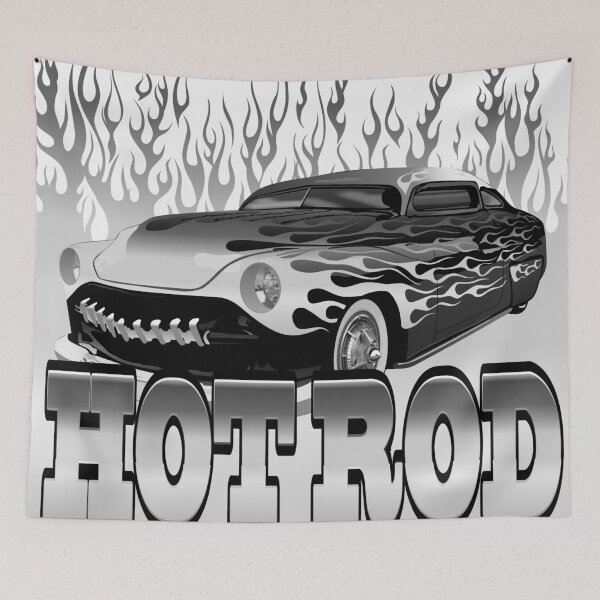 Item preview, hot rod flame vintage cars fire american muscle car designed and sold by Achille3777.