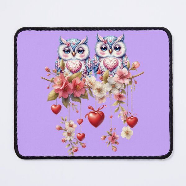 Item preview, fantasy love owls in on a tree branch designed and sold by LoneAngel.