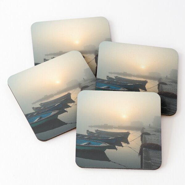 Item preview, A serene dawn at a foggy harbor designed and sold by Giuseppe Cammino.