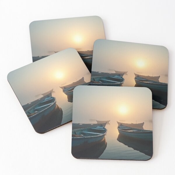 Item preview, A serene dawn at a foggy harbor designed and sold by Giuseppe Cammino.