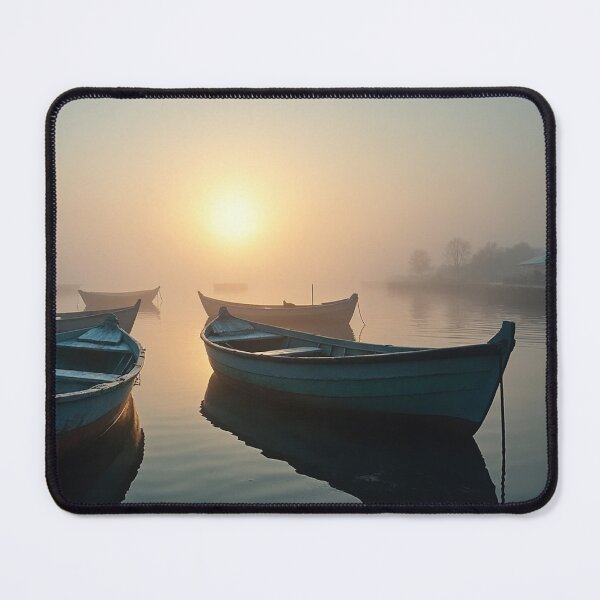 Item preview, A serene dawn at a foggy harbor designed and sold by Giuseppe Cammino.