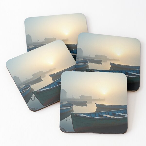 Item preview, A serene dawn at a foggy harbor designed and sold by Giuseppe Cammino.