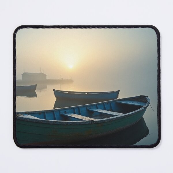 Item preview, A serene dawn at a foggy harbor designed and sold by Giuseppe Cammino.