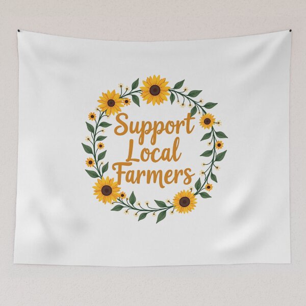 Item preview, Support Local Farmers Sunflower Wreath Farm Life Design designed and sold by Furr-n-Purr.