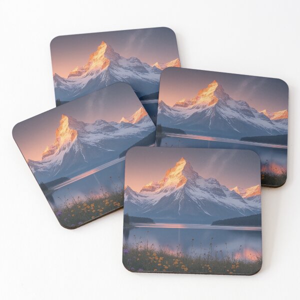 Item preview, A serene mountain landscape bathed in the soft hues of twilight designed and sold by Giuseppe Cammino.