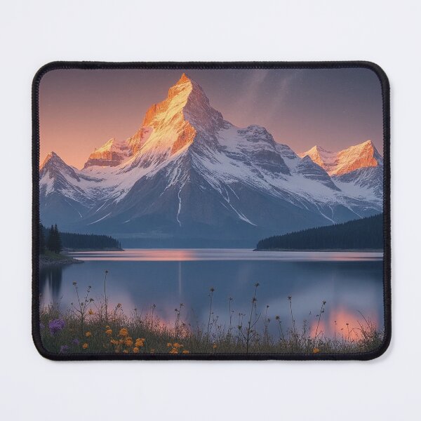 Item preview, A serene mountain landscape bathed in the soft hues of twilight designed and sold by Giuseppe Cammino.