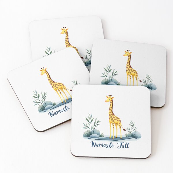 Item preview, Namaste Tall Giraffe Yoga Inspiration Cute Animal Design designed and sold by Furr-n-Purr.