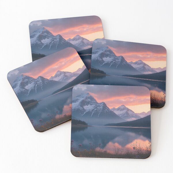 Item preview, A serene mountain landscape bathed in the soft hues of twilight designed and sold by Giuseppe Cammino.