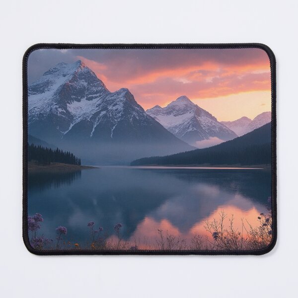 Item preview, A serene mountain landscape bathed in the soft hues of twilight designed and sold by Giuseppe Cammino.